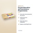 PUZZLE EDUCATIVO DE FRACCIONES Y PROPORCIONES - características principales