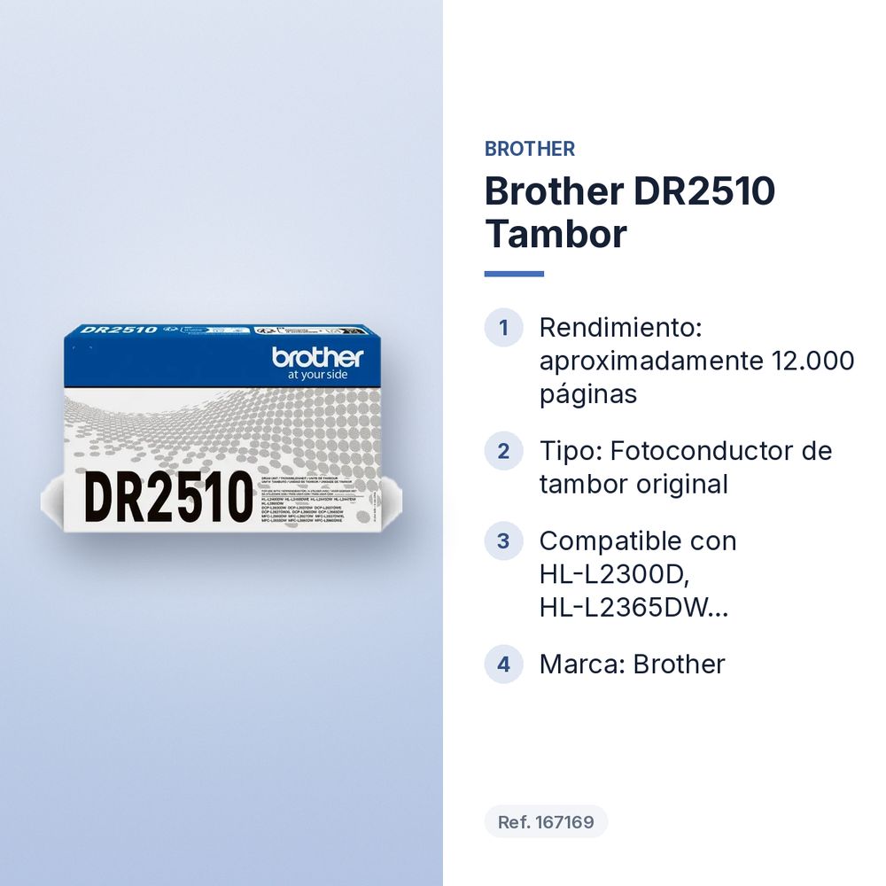 BROTHER DR2510 TAMBOR  - características principales