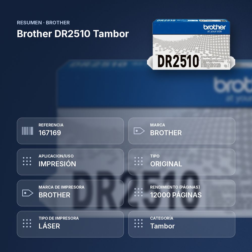 BROTHER DR2510 TAMBOR  - resumen de atributos