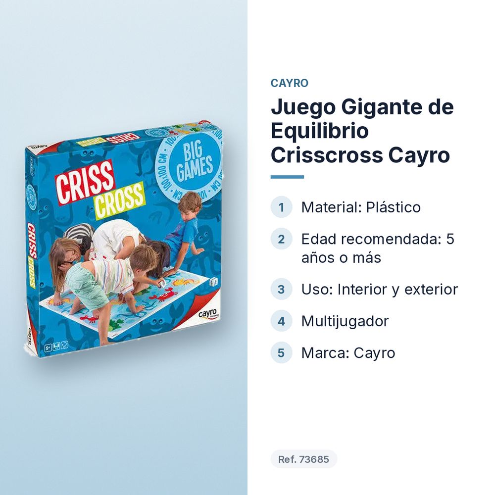 JUEGO GIGANTE DE EQUILIBRIO CRISSCROSS CAYRO - características principales