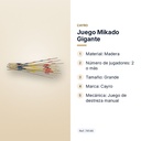 JUEGO MIKADO GIGANTE - características principales