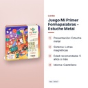 JUEGO MI PRIMER FORMAPALABRAS - ESTUCHE METAL - características principales