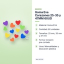 GOMA EVA CORAZONES 25-35 Y 47MM 60UD - características principales