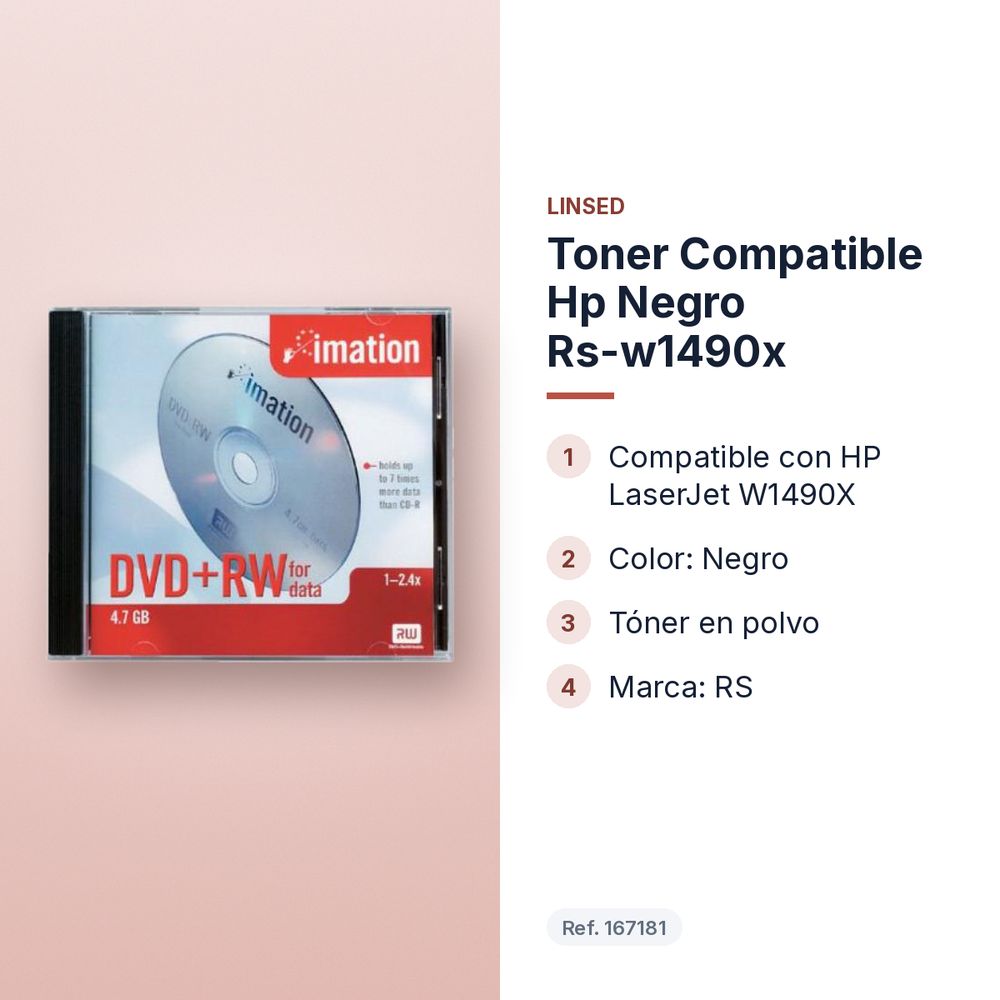 TONER COMPATIBLE HP NEGRO RS-W1490X - características principales