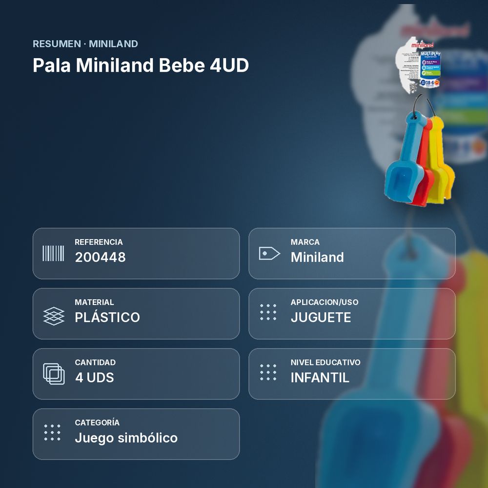 PALA MINILAND BEBE 4UD  - resumen de atributos