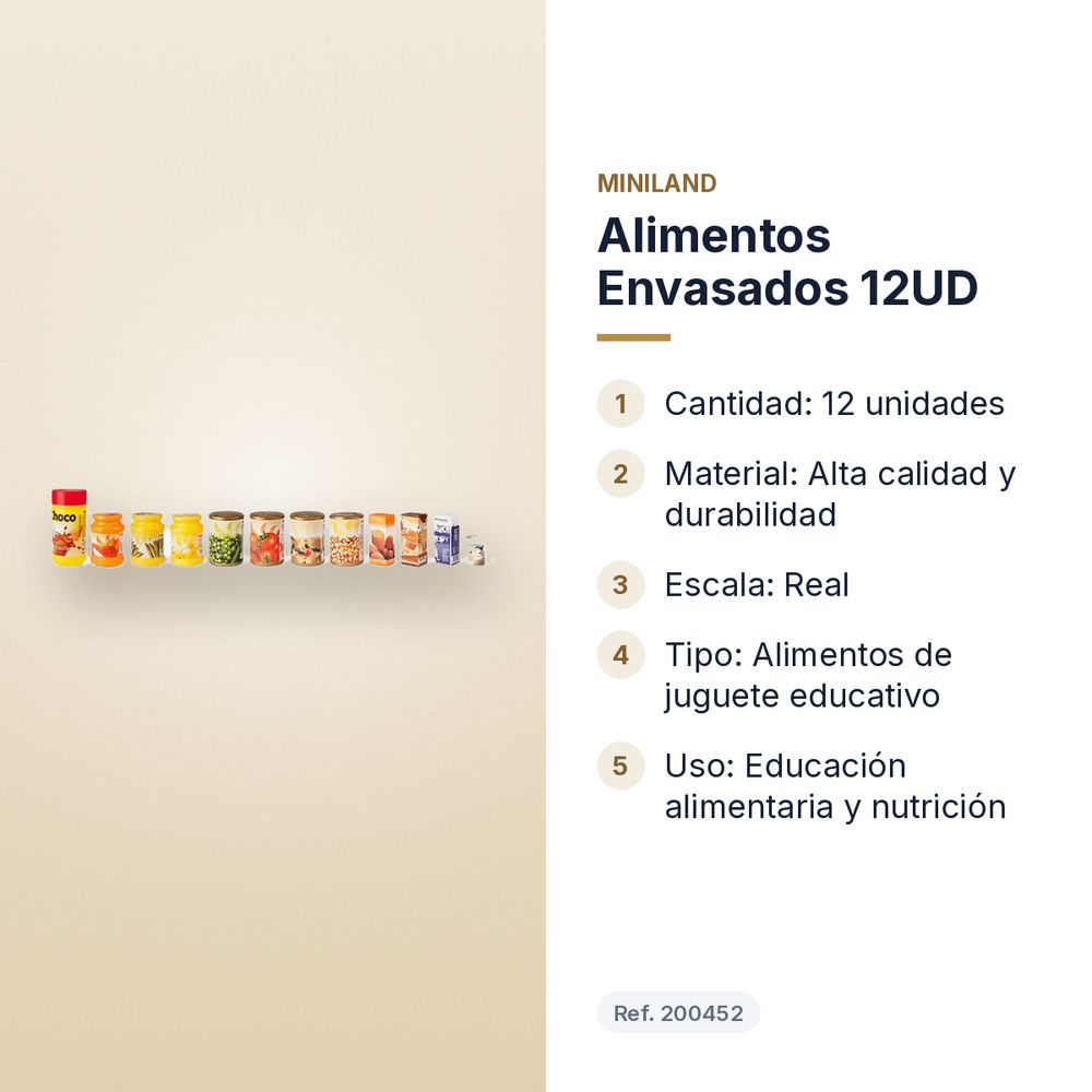 ALIMENTOS ENVASADOS 12UD - características principales