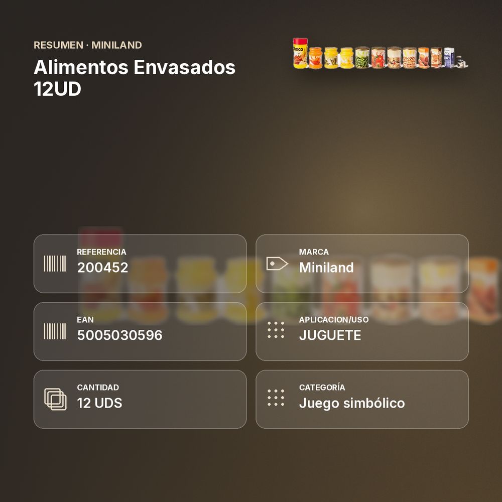 ALIMENTOS ENVASADOS 12UD - resumen de atributos