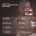 MUÑECO BABY AFRICANA NIÑA 40CM  - resumen de atributos