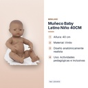 MUÑECO BABY LATINO NIÑO 40CM      - características principales