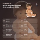 MUÑECO BABY CAUCASICO SINDROME DOWN  38CM - resumen de atributos