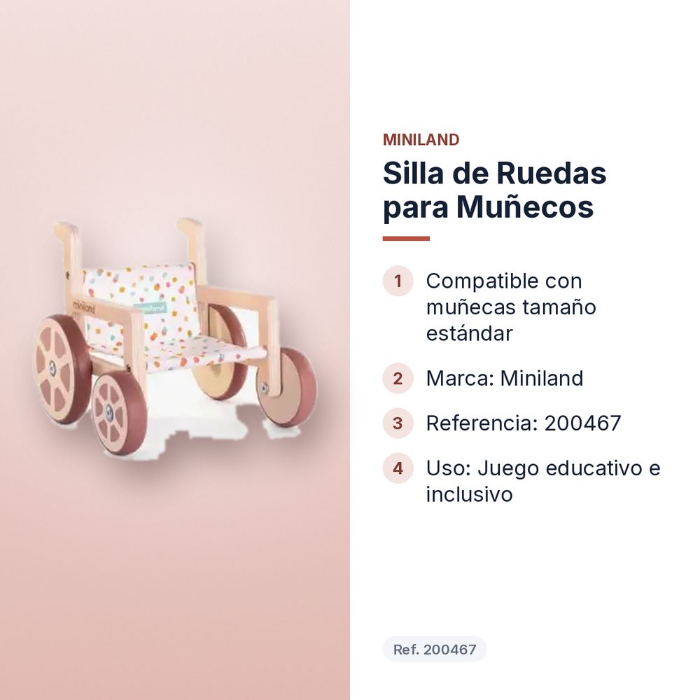 SILLA DE RUEDAS PARA MUÑECOS - características principales