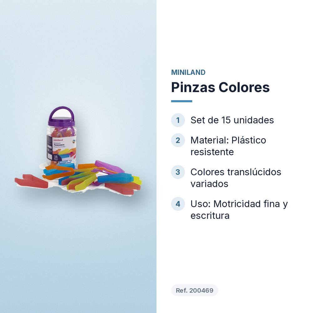 PINZAS COLORES - características principales
