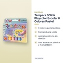 TÉMPERA SÓLIDA PLAYCOLOR ESCOLAR 6 COLORES PASTEL - características principales