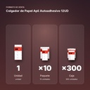 COLGADOR DE PAPEL APLI AUTOADHESIVO 12UD - formato de venta: paquete de 10, caja de 300, palé de 18000