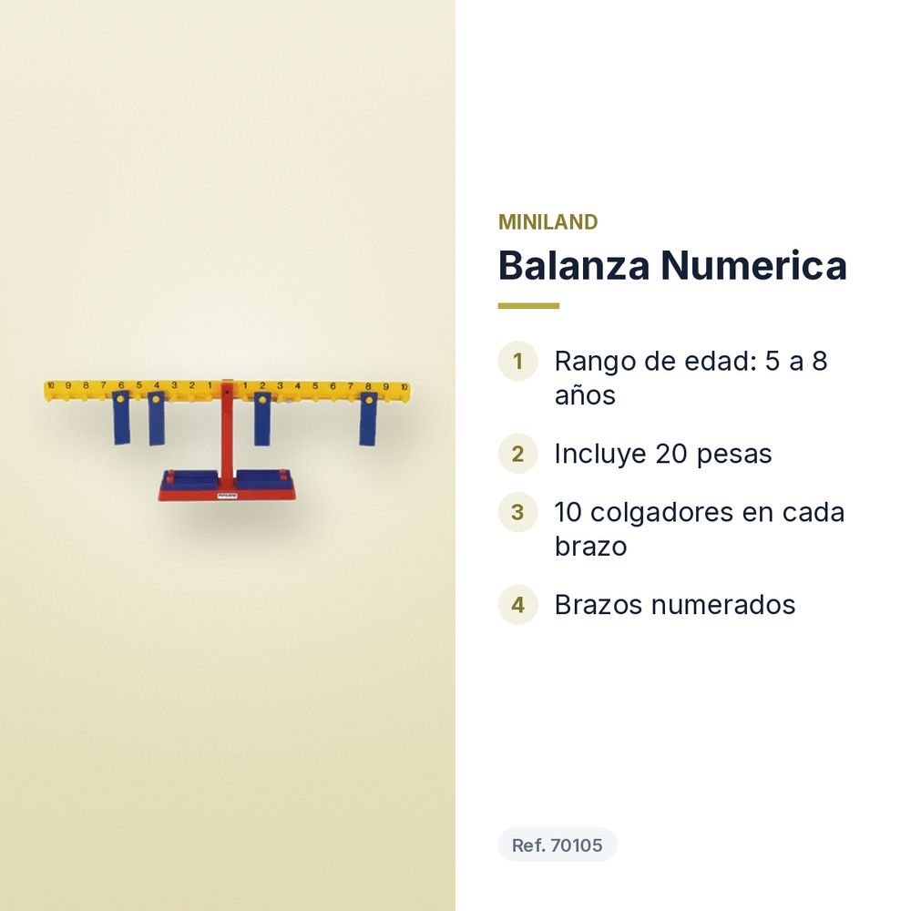 BALANZA NUMERICA - características principales