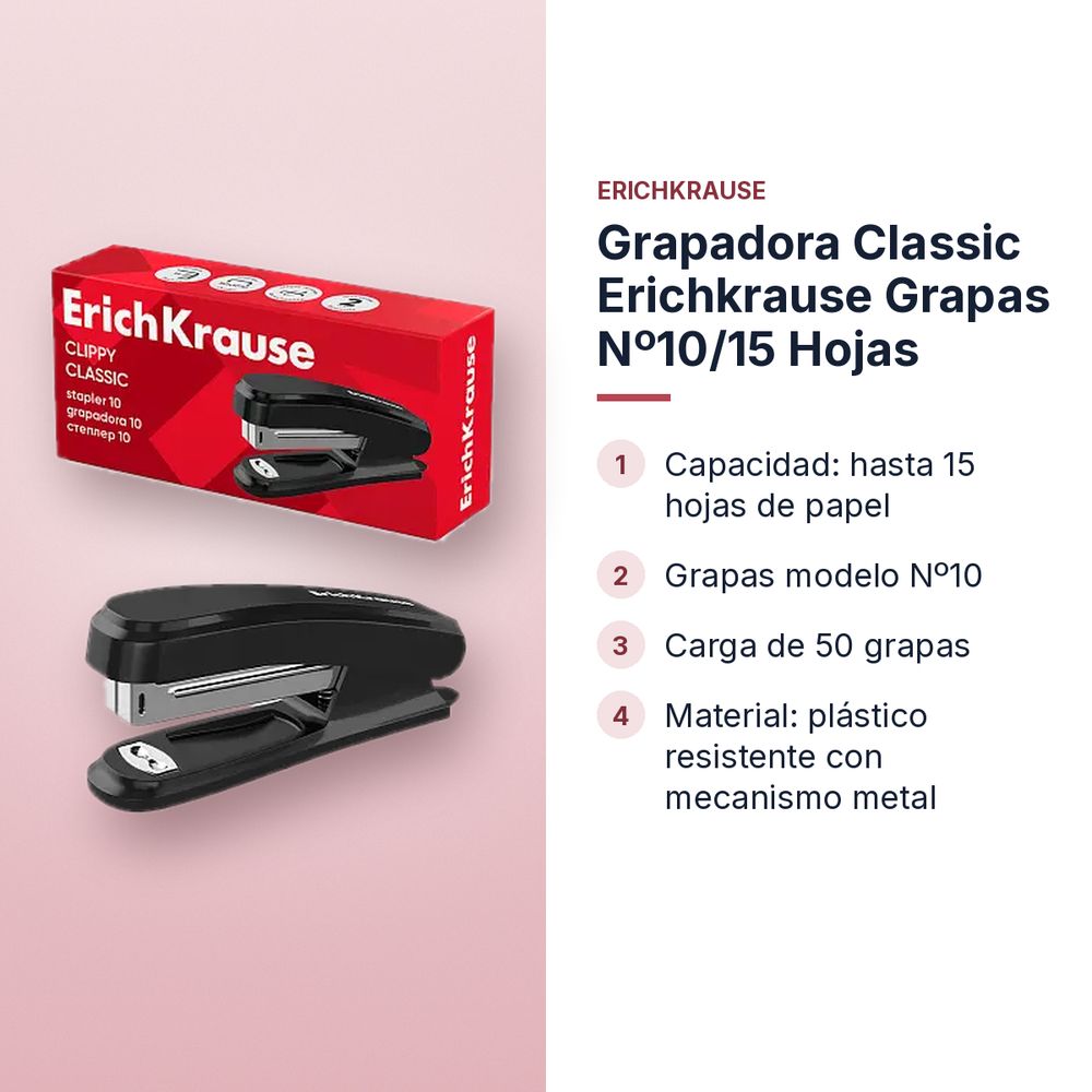 GRAPADORA CLASSIC ERICHKRAUSE GRAPAS Nº10/15 HOJAS - características principales