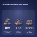 SACAPUNTAS FERRO PLUS  CON DOBLE DEPOSITO   - formato de venta: paquete de 36, caja de 360