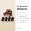 SACAPUNTAS CASE DUO ACCENT CON DOBLE DEPOSITO   - características principales