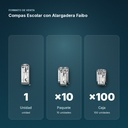 COMPAS ESCOLAR CON ALARGADERA  FAIBO  - formato de venta: paquete de 10, caja de 100