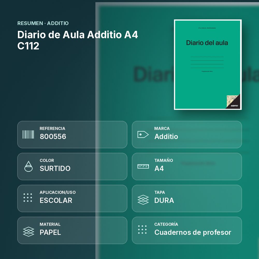 DIARIO DE AULA ADDITIO A4 C112 - resumen de atributos