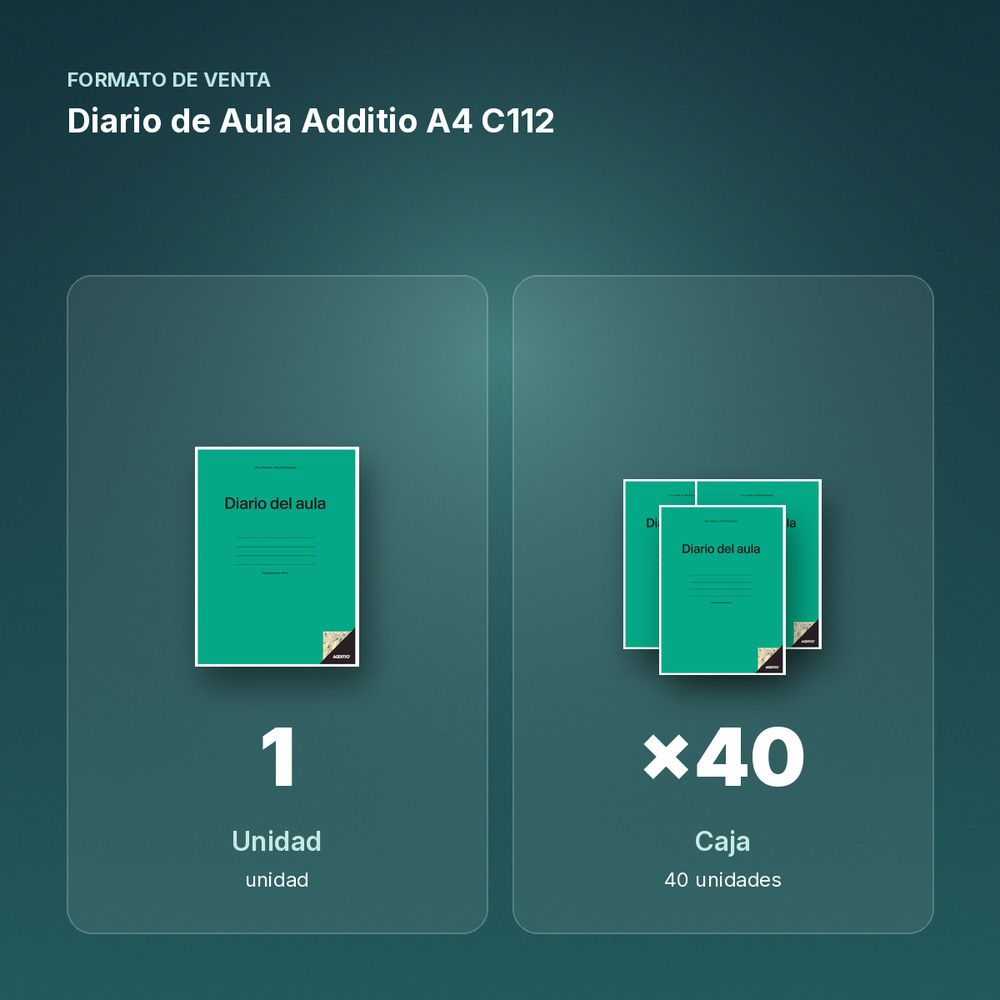 DIARIO DE AULA ADDITIO A4 C112 - formato de venta: caja de 40