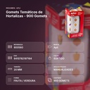 GOMETS TEMÁTICOS DE HORTALIZAS  - 900 GOMETS   - resumen de atributos