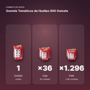 GOMETS TEMÁTICOS DE HUELLAS 900 GOMETS    - formato de venta: caja de 36, palé de 1296