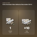 CINTA IMANTADA FAIBO ADHESIVA RECORTABLE 100X2 - formato de venta: caja de 10
