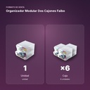 ORGANIZADOR MODULAR DOS CAJONES FAIBO  - formato de venta: caja de 6