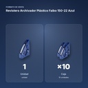 REVISTERO ARCHIVADOR PLÁSTICO FAIBO 150-22 AZUL - formato de venta: caja de 10