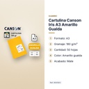 CARTULINA CANSON IRIS A3 AMARILLO GUALDA  - características principales