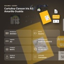 CARTULINA CANSON IRIS A3 AMARILLO GUALDA  - resumen de atributos
