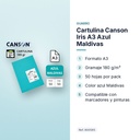 CARTULINA CANSON IRIS A3 AZUL MALDIVAS - características principales
