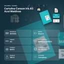 CARTULINA CANSON IRIS A3 AZUL MALDIVAS - resumen de atributos