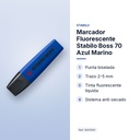 MARCADOR FLUORESCENTE STABILO BOSS 70 AZUL MARINO  - características principales