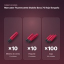 MARCADOR FLUORESCENTE STABILO BOSS 70 ROJO BORGOÑA - formato de venta: paquete de 10, caja de 100