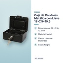 CAJA DE CAUDALES METÁLICA CON LLAVE 15X7.5X10.5 - características principales