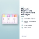 MARCADOR FLUORESCENTE CAPSULE PASTEL 6 UDS RAYLU - características principales