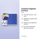 CARPETA COLGANTE A4 AZUL   - características principales