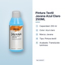 PINTURA TEXTIL JAVANA AZUL CLARO 250ML  - características principales