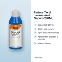 PINTURA TEXTIL JAVANA AZUL OSCURO 250ML   - características principales