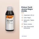 PINTURA TEXTIL JAVANA NEGRO 250ML      - características principales