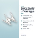 SOPORTE ELEVADOR PLEGABLE PORTÁTIL 17" PLATA - IGGUAL  - características principales