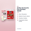 ANILLOS DE CAUCHO FIXO SURTIDAS 100GR - características principales