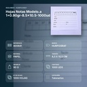 HOJAS NOTAS MODELO.A 1+0.90GR-8.5X10.5-1000UD - resumen de atributos