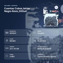 CUENTAS CUBOS,LETRAS NEGRO 6MM,300UD - resumen de atributos