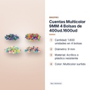 CUENTAS MULTICOLOR 9MM 4 BOLSAS DE 400UD.1600UD - características principales