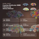 CUENTAS MULTICOLOR 9MM 4 BOLSAS DE 400UD.1600UD - resumen de atributos