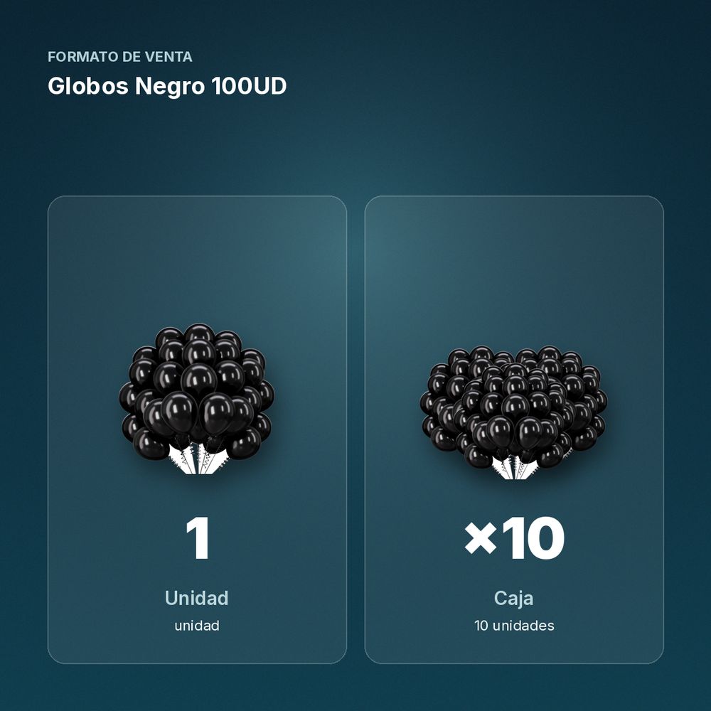 GLOBOS NEGRO 100UD - formato de venta: caja de 10