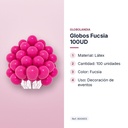 GLOBOS FUCSIA 100UD   - características principales